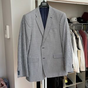 Blue and White Tommy Hilfiger blazer. 42L